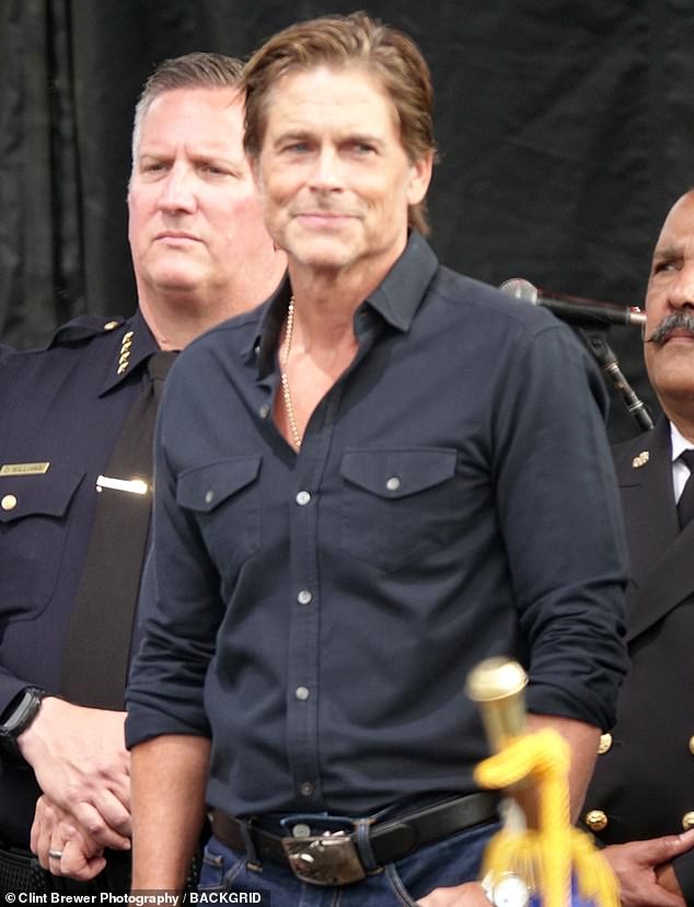 Actor Rob Lowe was also spotted at the charity event over the weekend. He kept it casual in a pair of denim blue jeans as well as a black button up