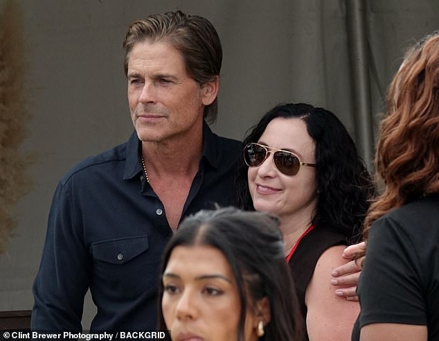 The St. Elmo's Fire star was seen talking to other attendees during the star-studded concert