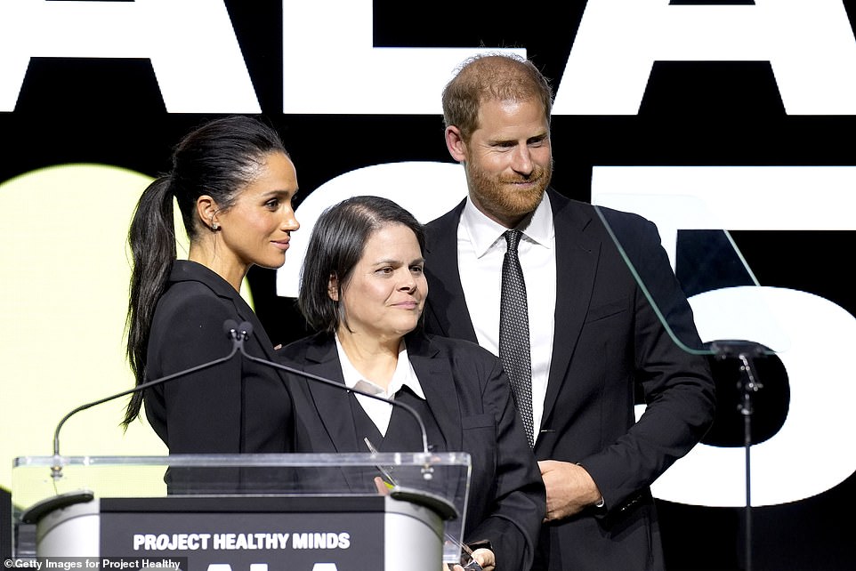 The royal watcher suggested that the Duke and Duchess of Sussex may have been affected by a lack of crowds to greet them at Friday's event run by Project Healthy Mind, describing the festival as 'bleak'. She said of Harry: 'You got the impression his life had taken a wrong turn', adding: 'Harry just looked sad, anxious and tired. He obviously hates speaking in front of a crowd'.