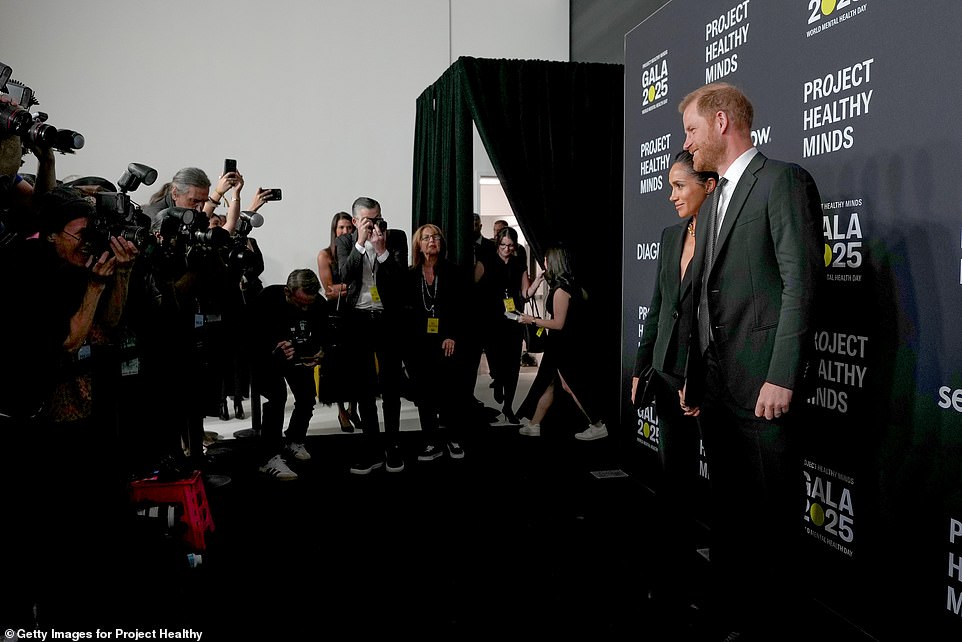 She said: ' No one ... I repeat ... NO ONE has done more for the thousands of families the Social Media Law Center serves than the Duke and Duchess of Sussex. And no one ... I repeat ... NO ONE has done more for those of us at SMVLC who love these families and need them to be okay to do the work we do across litigation, legislation, and education than the Duke and Duchess of Sussex. 'Their humanity speaks for itself and I feel bad for those who live in the place where social media dictates life rather than seeking truth from those who have witnessed it first hand. That must be a sad, pessimistic, and scary place to live'.