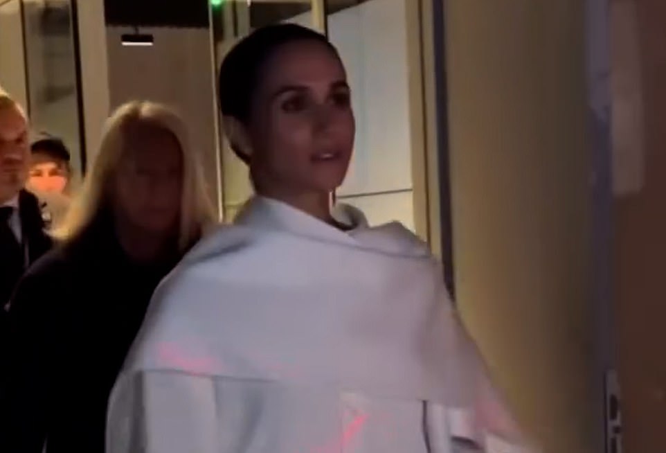 Speaking afterwards on GB News, Charlotte Griffiths, Editor-at-large of the Mail on Sunday, said: 'She did seem a little bit out of place in Paris, if I'm going to be honest. She seemed a bit nervous. 'At one point, she sat on the front row, and a model tripped. She burst out laughing. And then she obviously realised that was quite a cruel thing to do, so she sort of covered it up. She did seem quite poised, but she did seem a little bit nervous there.'