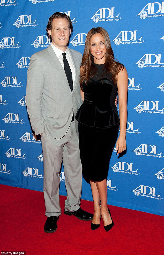 Meghan was married to producer Trevor Engelson for two years before filing for divorce in 2013, citing irreconcilable differences. They are pictured in 2011 at an awards dinner