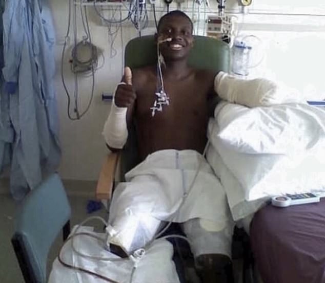 He was just 20 when he lost an arm and leg and was expected to die on the flight home which he shared with the prince