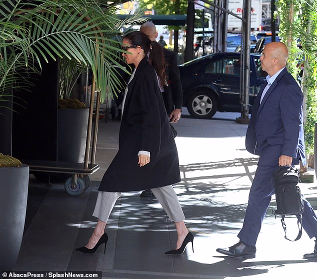 Meghan Markle arrived at the luxury Carlyle Hotel in New York - where rooms can go for upwards of $1,900 a night - before accepting a humanitarian award last night