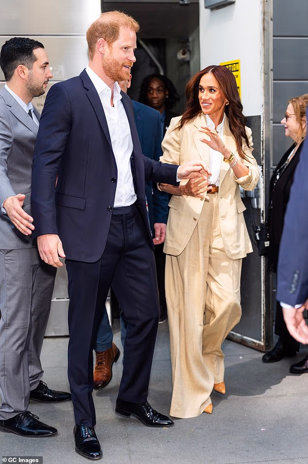 The Duke and Duchess of Sussex attend the Time100 Summit at Jazz at Lincoln Center in Midtown on April 23, 2025 in New York City