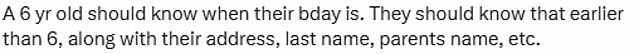 Her comments have since led to confusion online, as many were surprised by the revelation that Archie, who is six, still does not know his own birthday date
