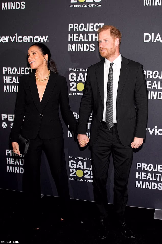 Meghan Markle made a bold style statement on Thursday as she stepped out for Project Healthy Minds World Mental Health Day Gala with Prince Harry in New York City