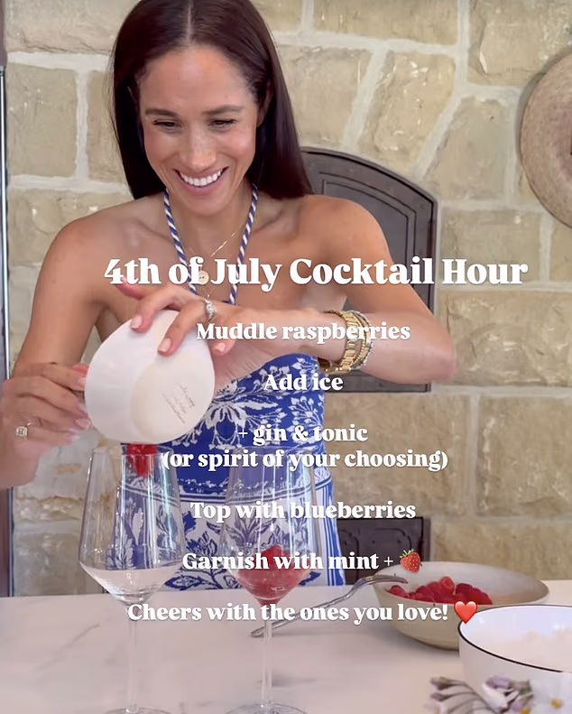 The Duchess of Sussex , 43, was very active on social media throughout the independence day celebrations