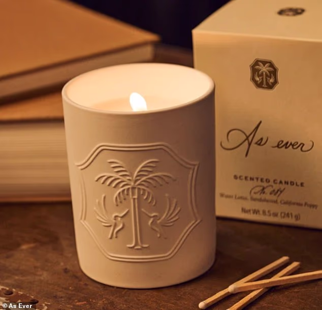 The latest As Ever collection includes a candle, Signature Candle No. 519 (pictured), inspired by Meghan's May, 2019 royal wedding date to Prince Harry