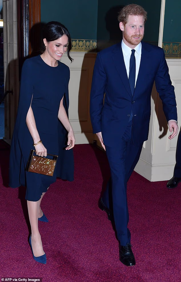 Among them was the late Queen Elizabeth's 92nd birthday celebration in 2018, when Meghan wore her Stella McCartney cape dress that became a staple in her regal wardrobe