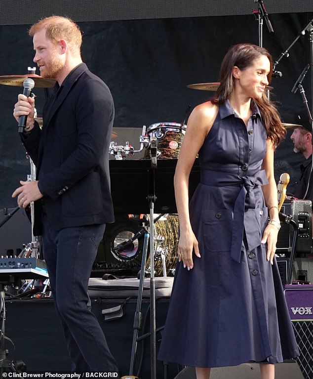 The Duchess of Sussex donned more than £237,000 worth of jewellery as she attended a charity event with her husband this weekend - and among them was a hefty rock never seemingly donned by her before