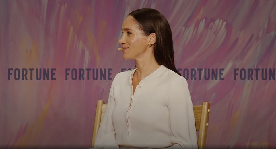 Meghan Markle said her and Prince Harry 's first-look deal with Netflix gives them 'flexibility' to pitch their content elsewhere if it's 'not the right fit' for the streaming giant as she lectured at Fortune's Most Powerful Women summit. The Duchess of Sussex discussed life as a 'high-profile business founder' as she appeared at the summit in Washington DC this afternoon. Taking to the stage at the Salamander DC Hotel, Meghan outlined her plans to 'leverage her significant influence to build a successful, long-lasting business empire' since launching her lifestyle brand As Ever earlier this year.