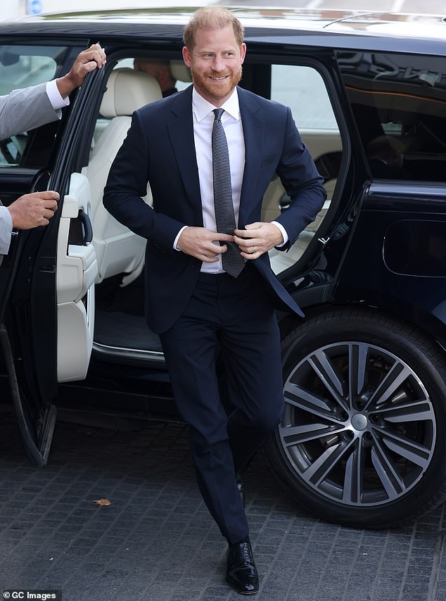 The Metropolitan Police voluntarily provided personal security to Prince Harry for his visit to London earlier this month (pictured), sources have told The Mail on Sunday