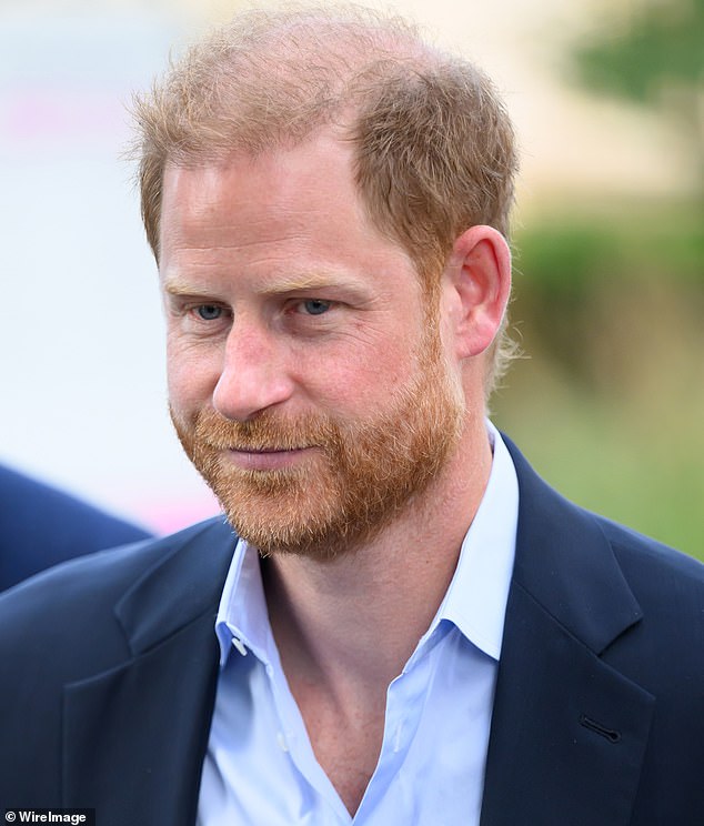 Prince Harry, pictured during a visit to the UK this month, will never be allowed to return as a 'half-in, half out' working royal, according to insiders