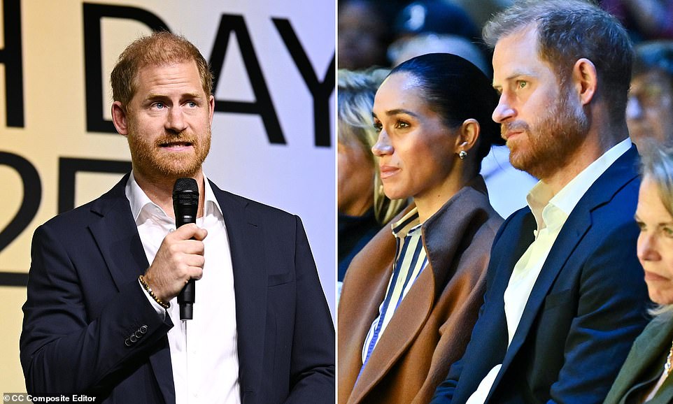 Prince Harry appeared 'sad, anxious and tired' during their pseudo-royal tour of New York after he and Meghan Markle collected their 'Humanitarians of the Year' Award. The Sussexes' were also described as 'very businesslike' together by someone who said they were watching from the audience of the World Mental Health Festival the couple supported last week.
