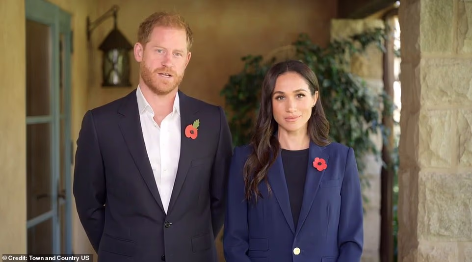 Sources have told the Daily Mail Meghan was unable to visibly honour the war dead as poppies are not widely available in the States, unlike in Commonwealth countries. The mother-of-two, 44, has previously been pictured wearing a poppy during Remembrance alongside her veteran husband Harry, who served two Army tours in Afghanistan. Last year, the Sussexes both wore poppies fastened to their lapels as they published a joint video about online violence against children. While in 2023 the Duchess wore a poppy brooch as she and Harry visited United States Navy SEALs in San Diego.