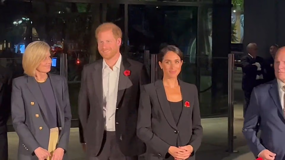 People across the globe can purchase a poppy from the Royal British Legion's website, but would have to pay £28 for postage to get it sent to Montecito. It comes as royal author Tom Bower told the Daily Mail that securing an invitation to Jenner's birthday bash would have been a 'big plus' for Meghan. But he said 'it's noticeable that Harry is unable to stage the rictus smile which actress Meghan always displays for the cameras'.