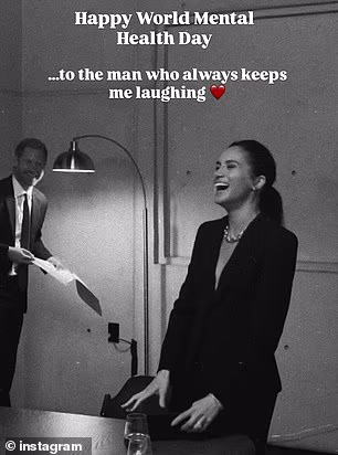 The couple were crowned 'Humanitarians of the Year' during Project Healthy Minds' World Mental Health Day Gala which took place on Thursday