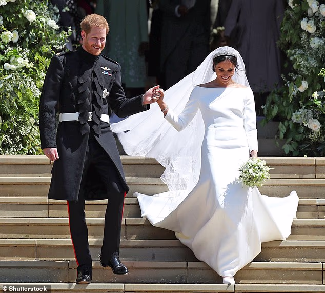 Author Ingrid Steward, in her book, My Mother and I, said that the Queen 'had made only one remark about Meghan and Harry's wedding and that was that Meghan's Givenchy wedding gown was "too white" for a divorcee, with Meghan previously married between 2011 and 2013
