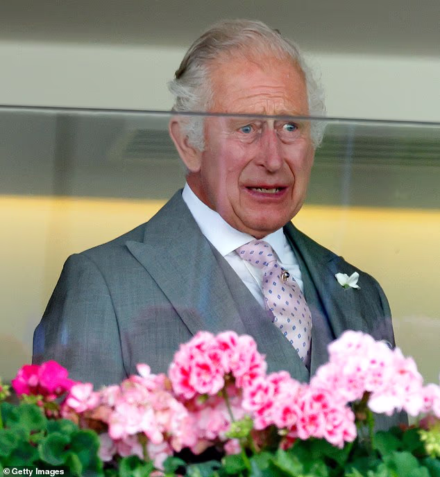 King Charles appeared visibly emotional King Charles when watching from the Royal Box after his horse, named 'Desert Hero', bred by the late Queen, won the King George V Stakes at the Royal Ascot in 2023