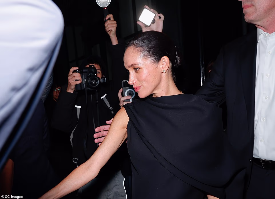 Meghan speaks about the battle of being a mother and a businesswoman. Discussing learning from imperfect moments, she shared: 'You learn not to do it again. 'If it all goes swimmingly, you don't learn from it. If you don't learn anything, you're not going to grow. I'm a mom with kids at that age where they are constantly learning something new. I watch them face things that feel completely insurmountable every day. But you can remember and say, "I know it seems really hard right now, but trust me, that's going to come so easily soon". I can give myself the same grace as a founder. There's no such thing as perfect. I, too, get to make mistakes.' Meghan also spoke about her viral moment at Paris Fashion Week in September, when she attended the Balenciaga show. The Daily Mail revealed how the designer Pierpaolo Piccioli had said she invited herself via text. 'I was excited for him,' Meghan told Harper's Bazaar about the Balenciaga show. 'I reached out and I said, "Happy to come and support you". We kept it a secret, and it was really fun,' she said.