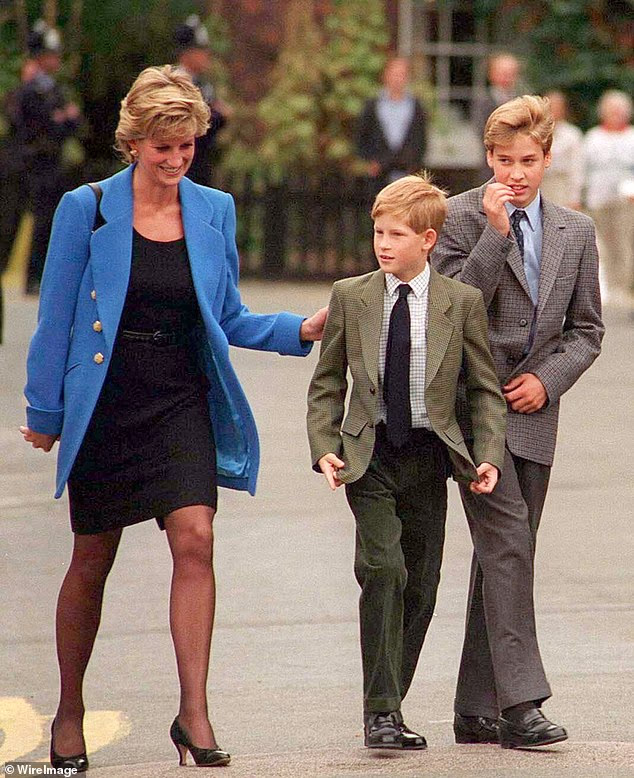 An old schoolmate of Prince William and Prince Harry has revealed what they were really like during their time at Eton College. Pictured with their mother Princess Diana on his first day of Eton in 1995