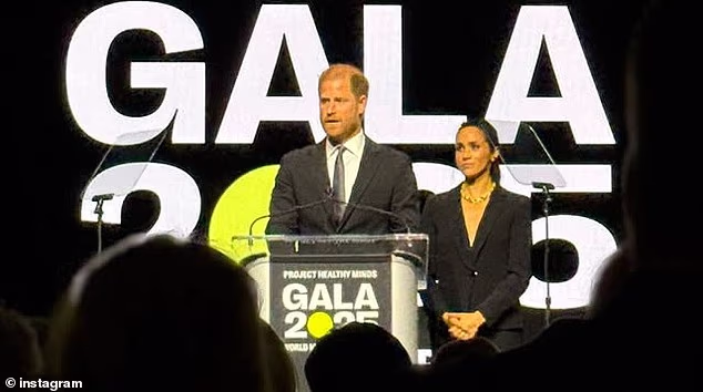 Meghan was joined on stage by Harry, who also shared words of wisdom about the dangers of technological advancements