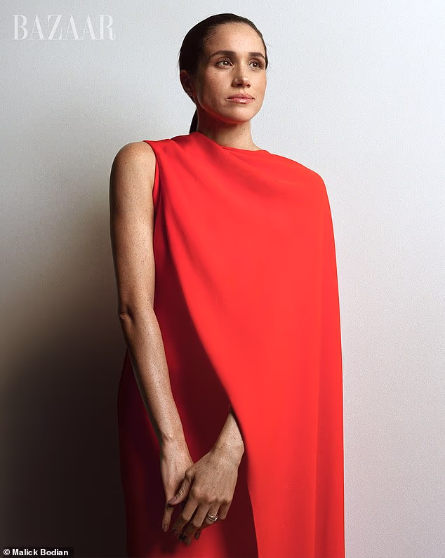 Meghan's pared-back look for her first magazine cover in seven years has also left fans wondering whether it is another subtle nod to Pamela.