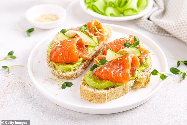 Avocado and salmon on toast is a great option to eat if opting for the fasting method