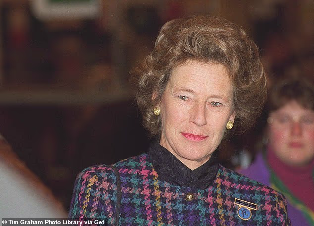 Dame Shan is pictured in the 1980s when she was a lady-in-waiting to Princess Anne