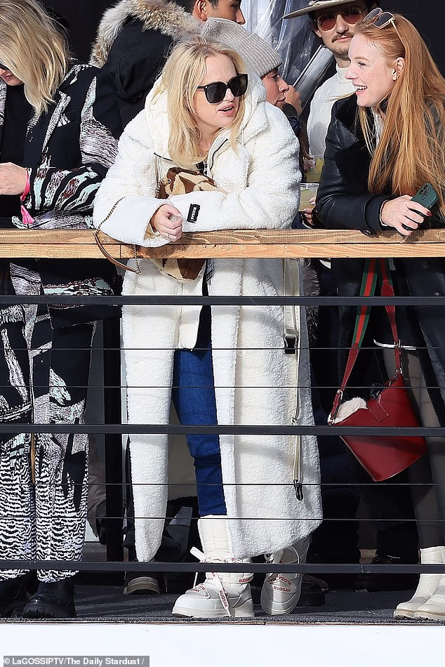 The Bridesmaids star and her other half bundled up in cozy looks to keep warm in the cold winter weather at the St. Regis World Snow Polo Championship