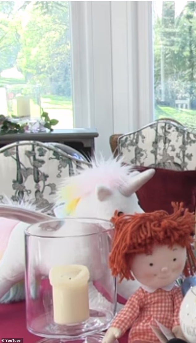 Others are decorated with childhood toys, as pictured here