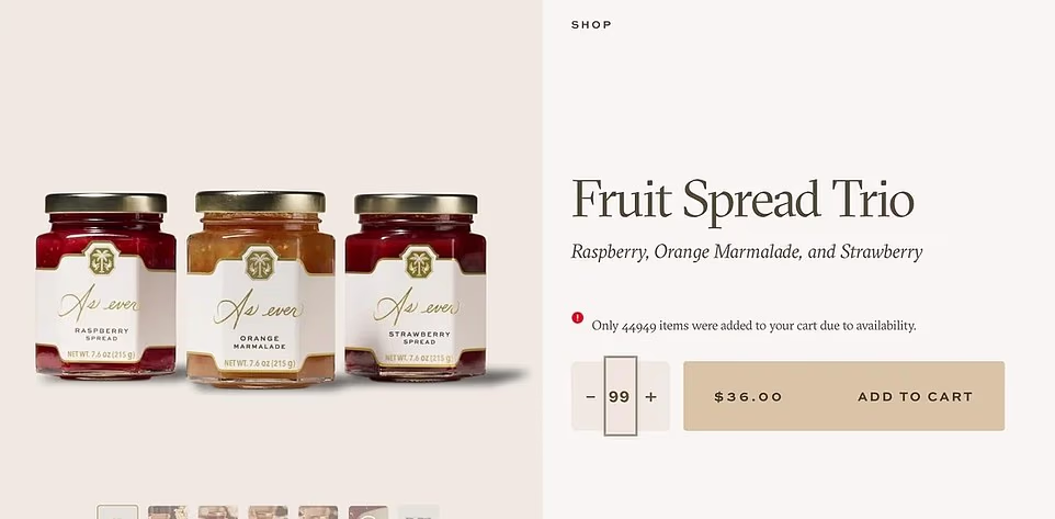 She added in the Bloomberg interview: 'I'm exasperated in some ways by that only because it is such a tedious proposition to scale your own home recipe to something at mass and maintain the same, not just quality, but flavour that you're able to do at home.' Meghan developed As Ever in collaboration with Netflix after rebranding it from American Orchard Riviera. It is tied to her streaming show With Love, Meghan, which shows her sharing cooking and lifestyle tips with friends and celebrity guests. The first season failed to crack Netflix's top 300 most-watched shows for the first half of 2025; the show has been met with dismal critical reviews throughout its run. Harry and Meghan signed a new 'first-look' deal with Netflix, with looser terms, in August last year. As Ever, and the Duchess' representatives, were contacted for comment.