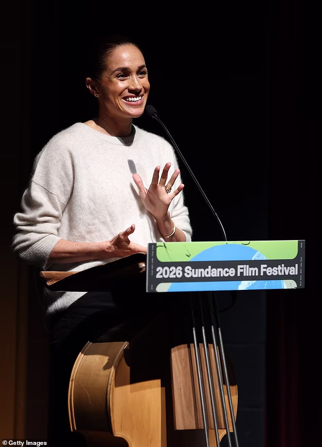 Meghan also explained that she has a 'personal affinity' with the 91-minute film at Sundance (pictured) because she was a Girl Scout while growing up in California , with her mother Doria Ragland serving as her troop leader