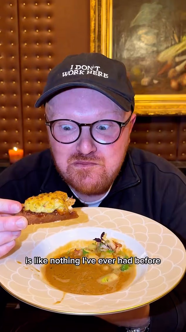 Eating With Tod, whose real name is Toby Inskip, (pictured) has become Britain's biggest food influencer but was recently blasted for turning up to a high-end restaurant in a cap