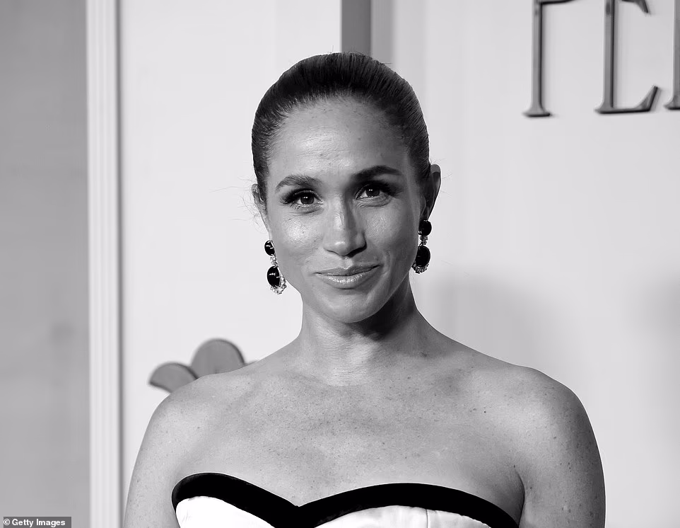 The Duchess also used the podcast to deny that her personal Instagram account, where she shares behind the scenes footage of family life, is a tool to promote her business – adding that she uses it for 'authentic' sharing such as her twerking video. Charles Harbison posted an Instagram story of him and Meghan inside the gala hugging, chatting and holding hands. In the video that shows the back of the designer, drawing attention to the dress, Meghan seems jubilant. The clip is captioned: 'Me and the duchess in @harbison.studio.' The event follows the charity's fourth annual gala last weekend, attended by the likes of Kelly Rowland and Kim Kardashian. Rowland wowed the crowd in a daring hooded yellow gown with a sexy chest cutout that flashed her cleavage. Kim Kardashian commanded attention in a gorgeous black reptile-textured gown that hugged her famous curves.