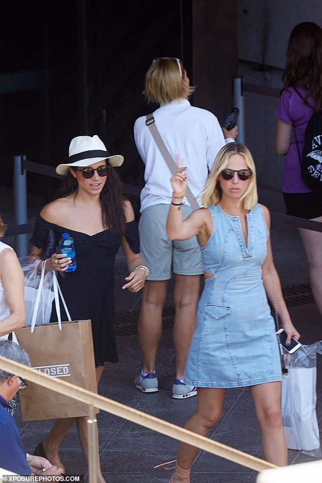Bahrain-born Fashion designer Misha, 41, is believed to have introduced Meghan and Eugenie. Pictured: Misha (right) and Meghan on holiday in Spain in August 2016