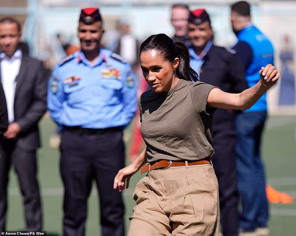 William also welcomed Crown Prince Hussein to RAF Benson in Oxfordshire for a tour last October to meet his former flight squadron during the Jordanian heir's UK trip. In addition, Crown Prince Hussein's mother Queen Rania is a member of the Earthshot Prize Council, the judging panel for William's environmental prize. William visited Jordan in 2018 and was joined on a number of official visits by Crown Prince Hussein, with the two men memorably watching a football match together. As for Harry and Meghan, the couple will meet Jordanian leaders and senior health officials and engage with WHO teams across today and tomorrow.