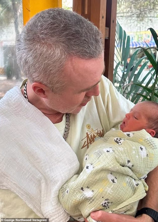 George took to Instagram on Tuesday to share the happy news alongside photographs of his beautiful baby boy