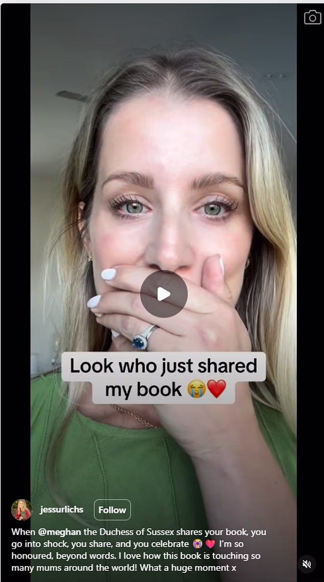 Author Jessica Urlichs has since reacted to the 44-year-old's endorsement of her book The Bloom Because of You with 'shock'