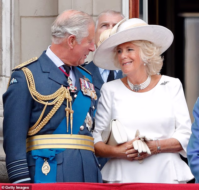 In July 2018, Camilla was captured looking lovingly at now-King Charles as they joined Queen Elizabeth to watch a fly-past marking 100 years of the RAF