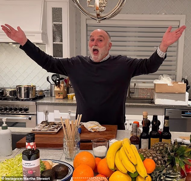 José Andrés also seemingly has a dishwasher on show in his property, with Martha Stewart previously posting a photo on Instagram of the chef making her a 'home cooked' meal