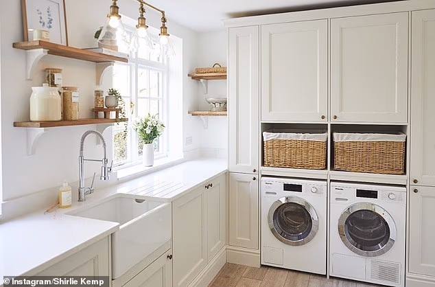 Singer Shirlie Kemp has two washing machines on display side-by-side in her home