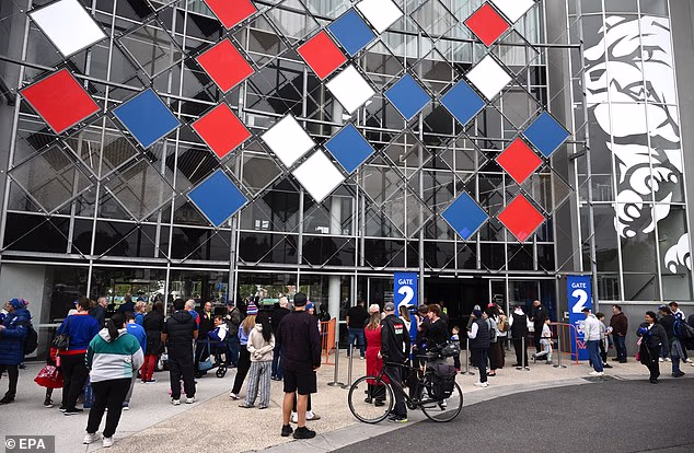 Dogs fans who arrived at the club's headquarters (pictured) hoping to get a glimpse of Harry left very disappointed