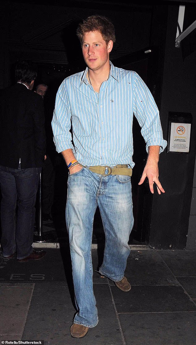 Prince Harry pictured leaving Raffles in 2009. The nightclub was a popular haunt for Harry as well as other Royals in previous years
