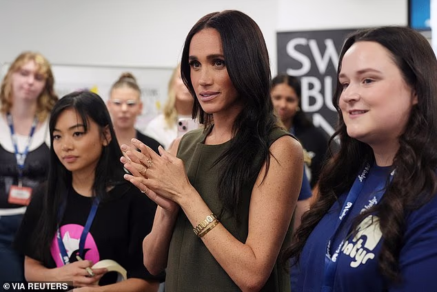 Meghan meets students at Swinburne University of Technology, where she told students she was the most 'trolled person in the entire world'