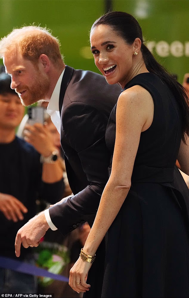 X users joked that the 'glare' incident might mean that the Sussexes chief-of-staff would end up working in the remote Falkland Islands