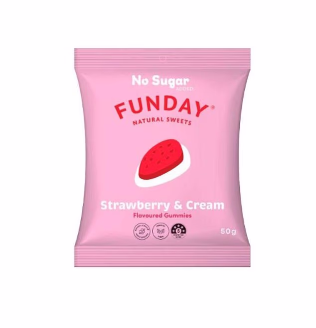 A bag of Funday sweets, which retail for $4.50 and available at most supermarkets and chemists, were also thrown in