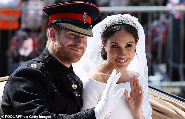 Complete with a Michelin star restaurant, polo grounds and a spa, the venue was a natural choice for Prince Harry ahead of his 2018 wedding (pictured)