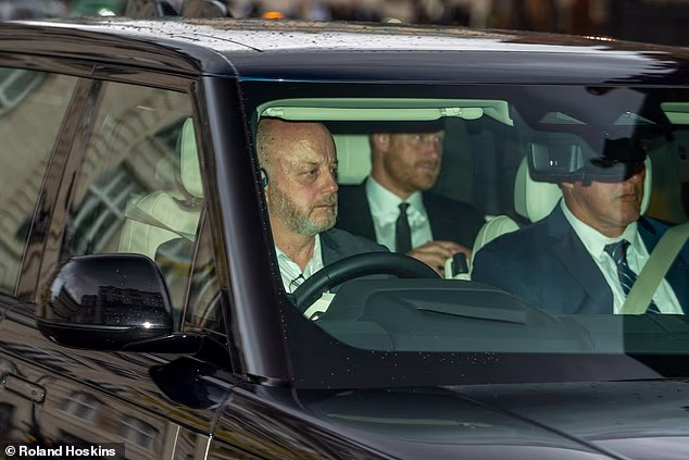 Prince Harry arrives at Clarence House, London, after his father King Charles